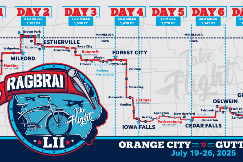 Past Ragbri Routes RAGBRAI, Iowa's annual bicycle ride, to cross state line for first time ...