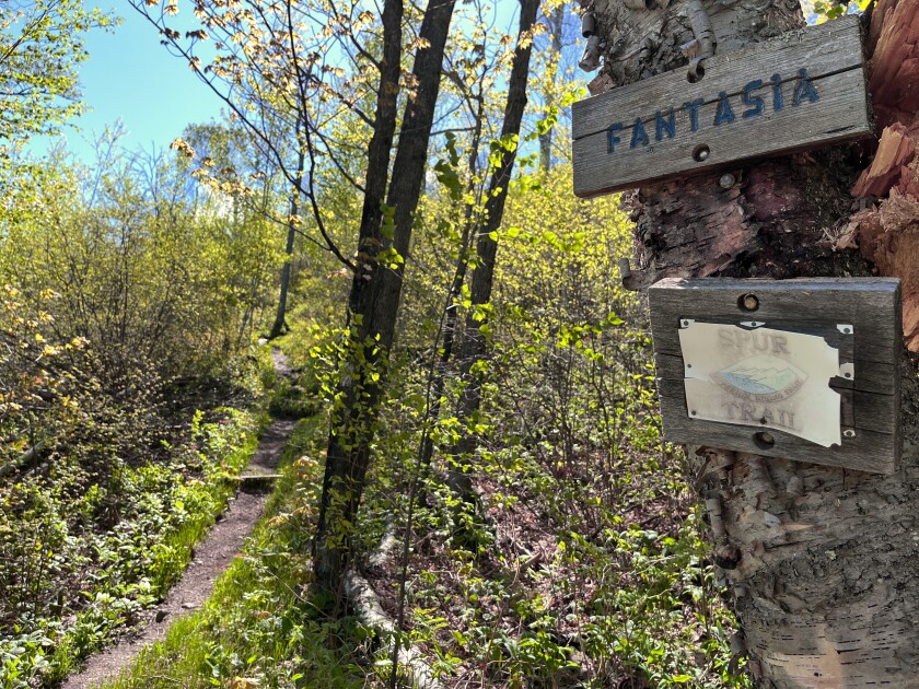 Fantasia spur sign and trail