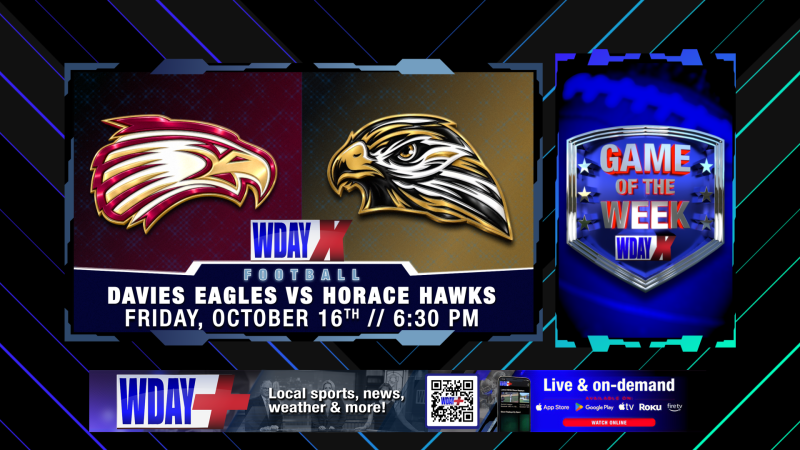 Davies-Horace Football Game Scheduled for Live Broadcast Friday