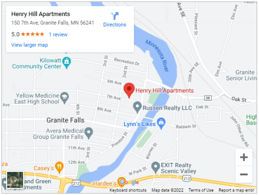 Henry Hill Apartments in Granite Falls, Minnesota.