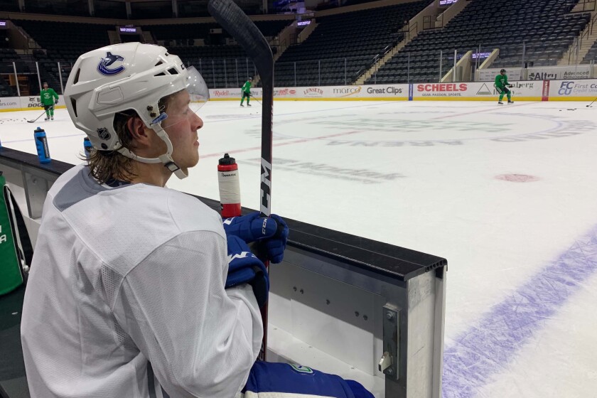 With no contract, Brock Boeser returns to UND The Rink Live
