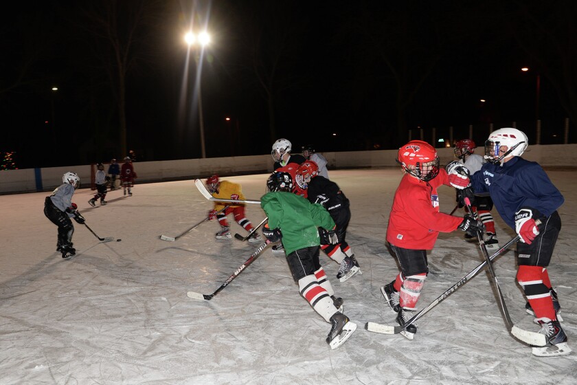 Garfield outdoor ice skating rink