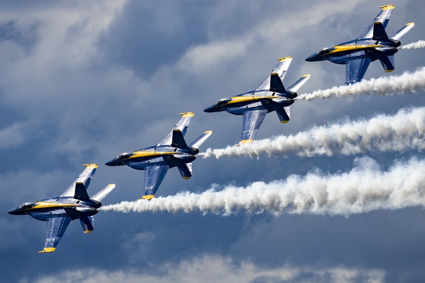 military aircraft on display at airshow