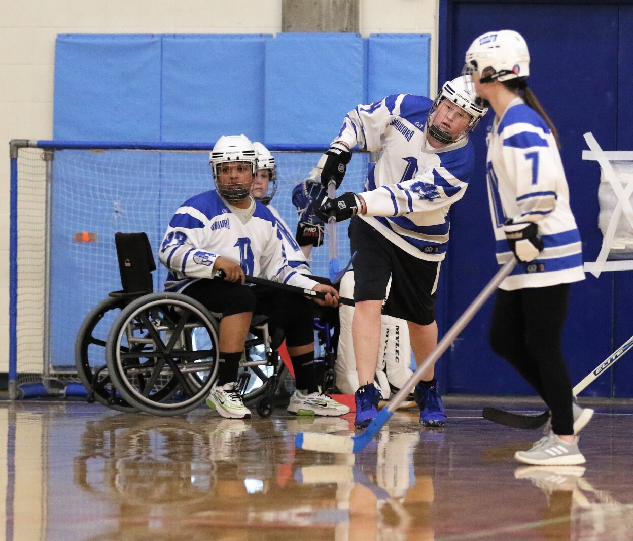 Brainerd floor hockey against St. Paul Humboldt Friday, March 18, 2022, in the State Quarterfinals at Bloomington Jefferson High School.