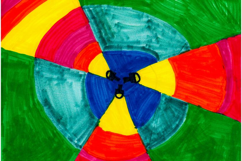 Drawing of a colorful circle.