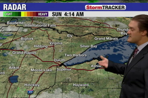Heating up today across the Northland with isolated t-storms tonight ...