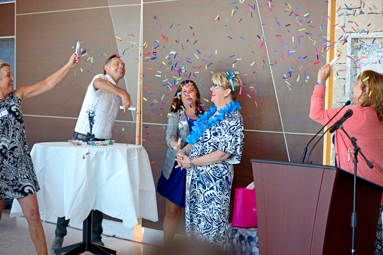 Laine Larson's retirement party at the Gichi-ziibi Center for the Arts.