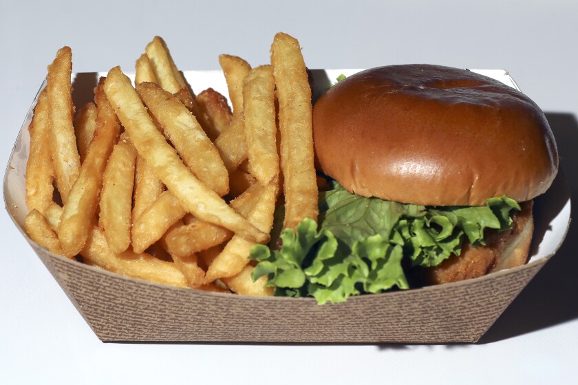 A chicken sandwich.