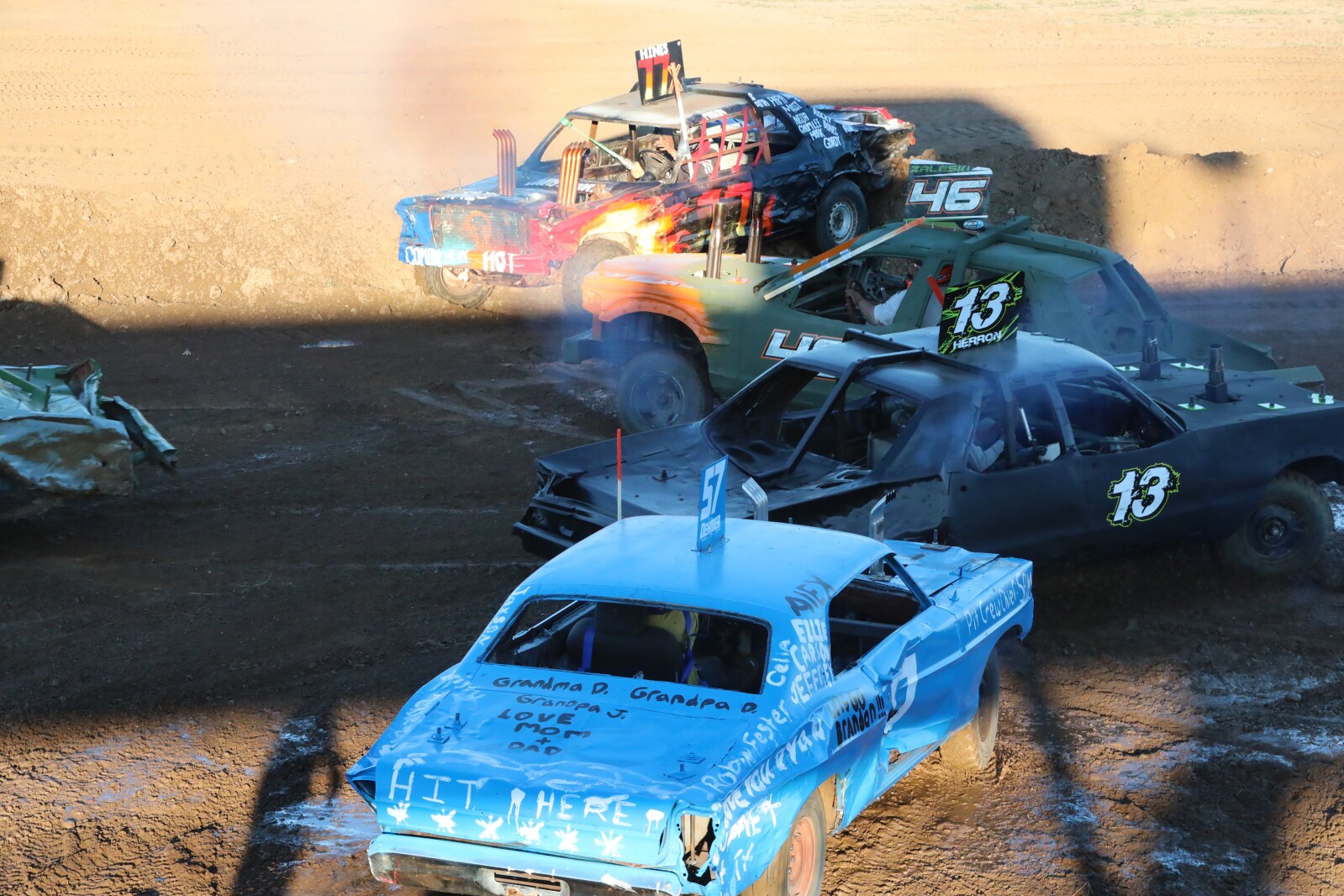 Demolition derby at the fair Wednesday, Aug. 3, 2022, at the Crow Wing County Fair.