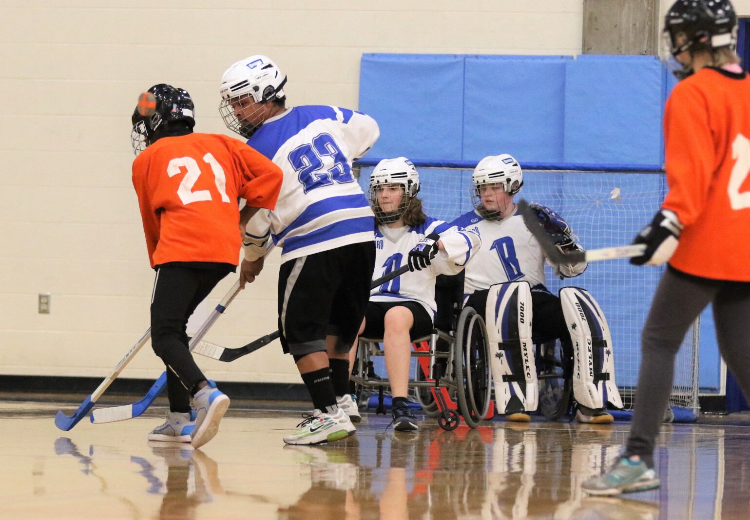 Brainerd floor hockey against St. Paul Humboldt Friday, March 18, 2022, in the State Quarterfinals at Bloomington Jefferson High School.