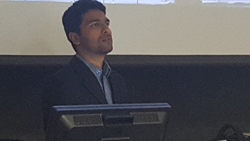 Rashed Ferdous delves into the basics of the Islamic faith at a seminar Friday hosted by Central Lakes College. He touched upon the history of the faith, its core tenets and its place in the annals of Minnesota's past. Gabriel Lagarde / Brainerd Dispatch