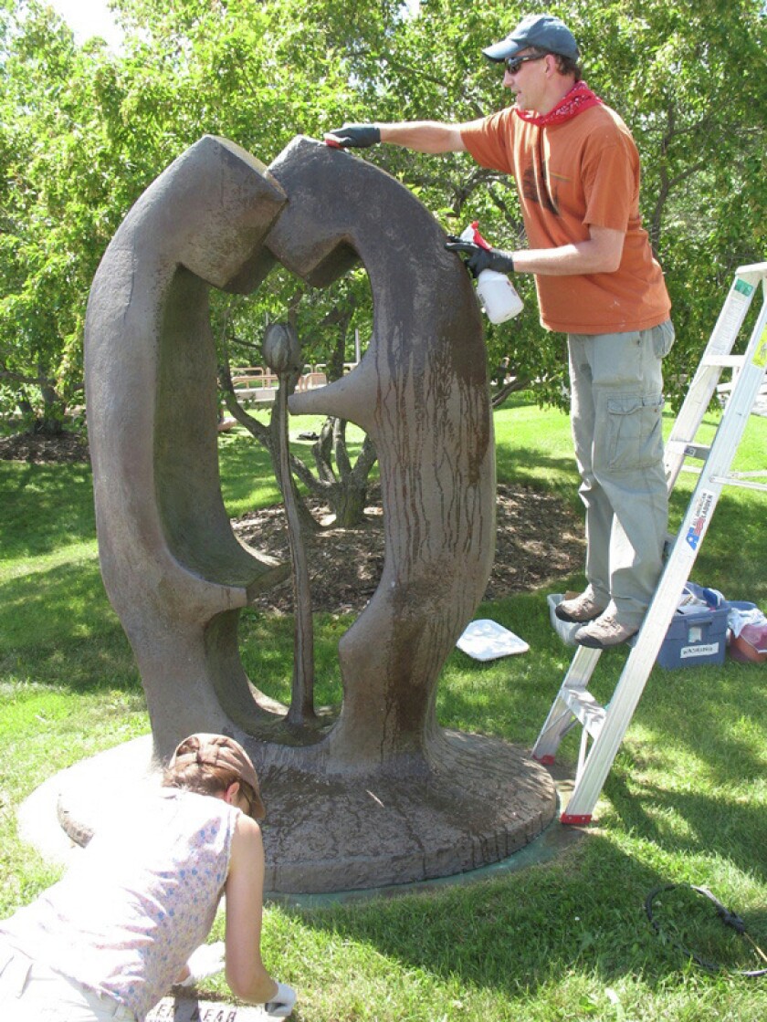 Green Bear sculpture