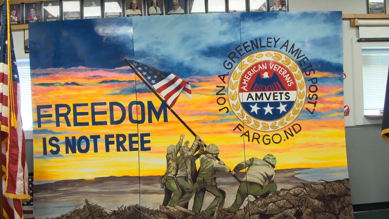 Fargo AMVETS unveils mural honoring veterans