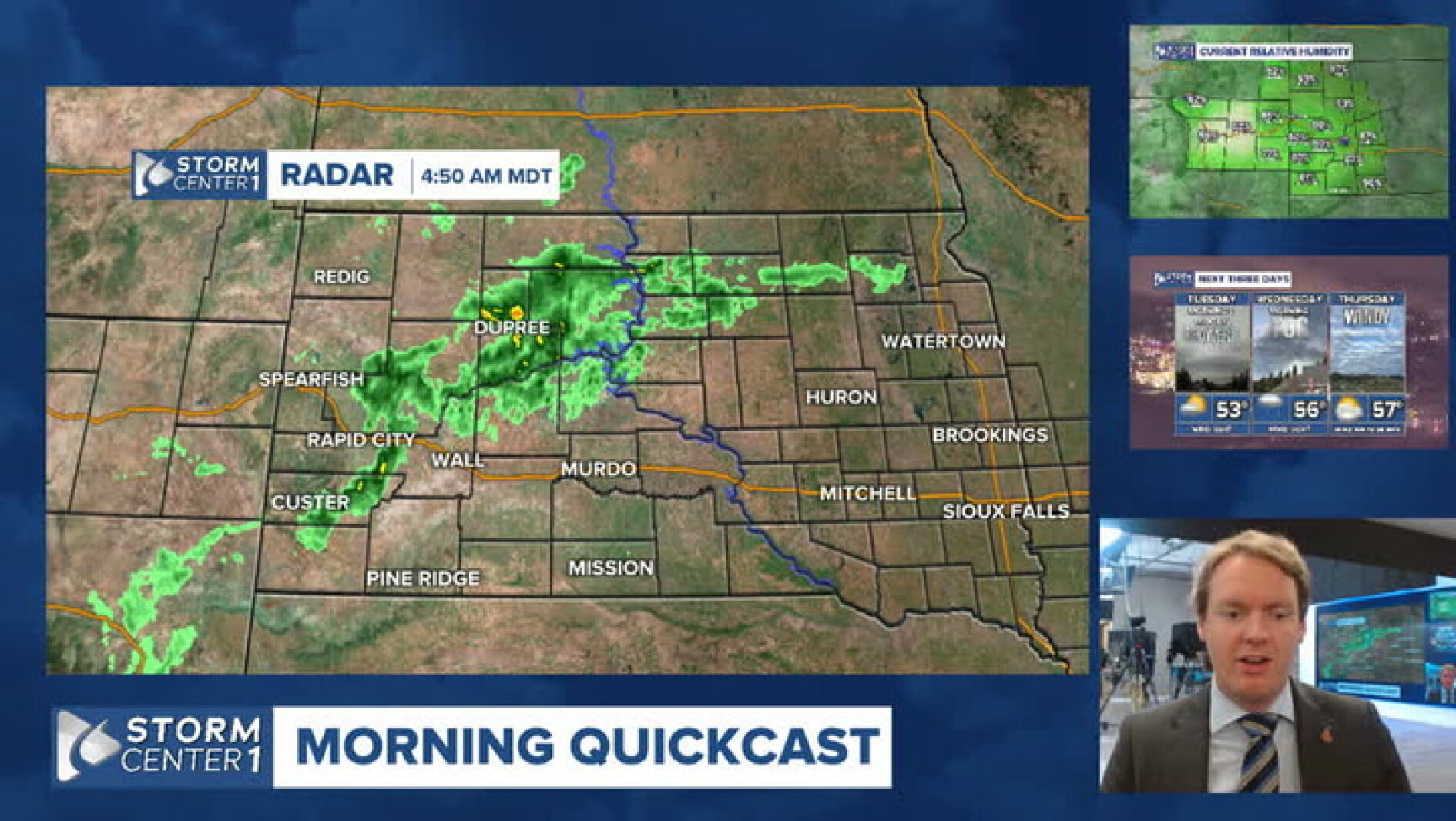Showers Through Midday Staying Cool Through The Week - Rapid City ...