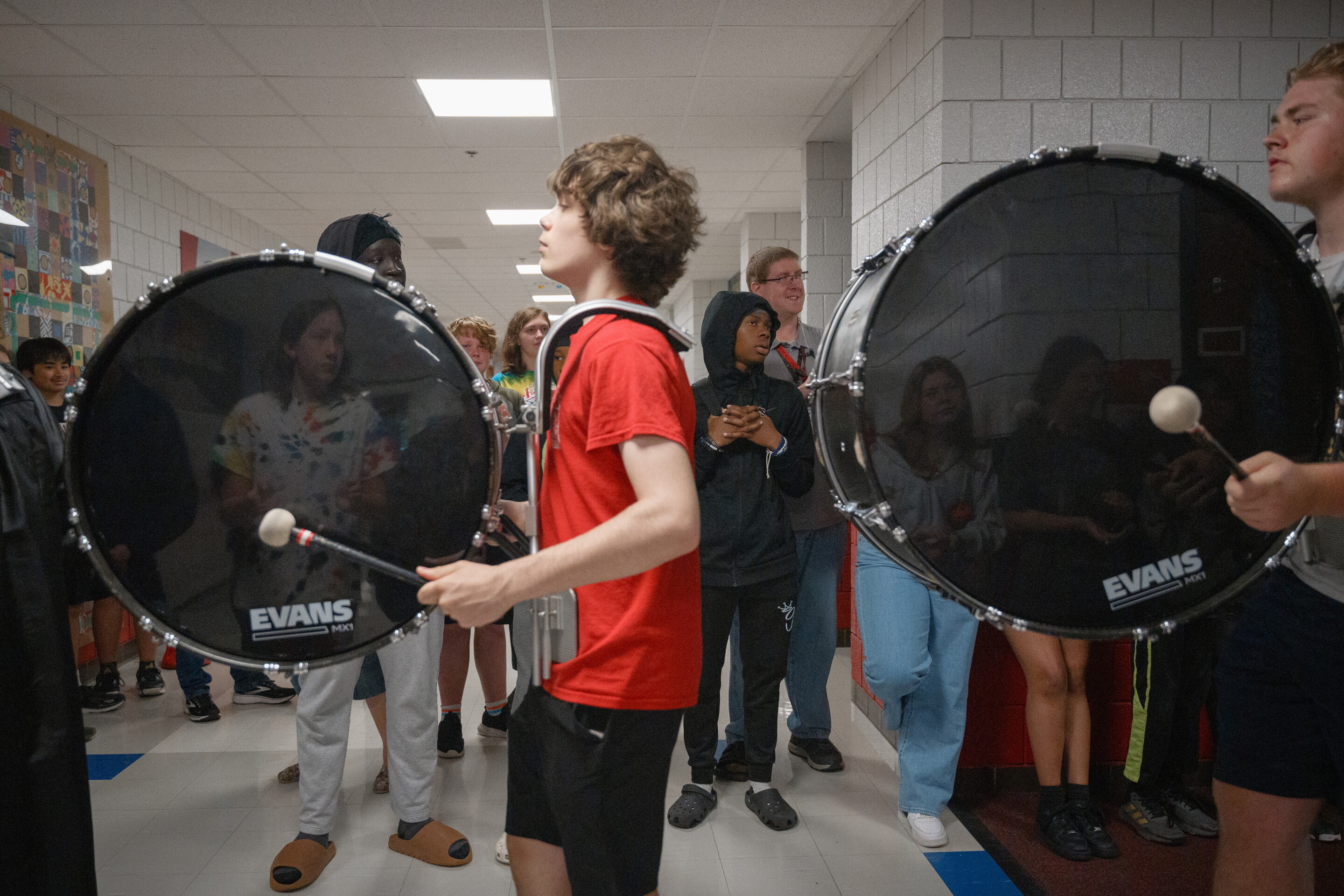 Photos John Marshall seniors visit John Adams Middle School on May 22