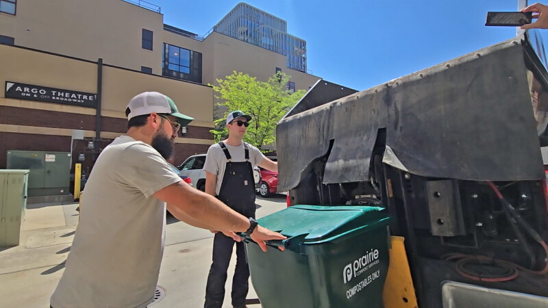 Prairie Compost turns food scraps from homes and businesses into garden compost