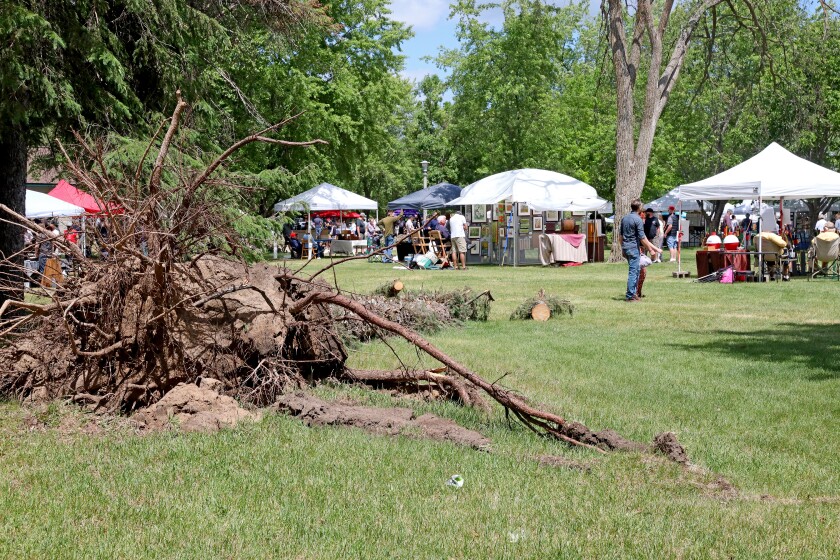 People attend Arts in the Park on Sunday, June 26, 2022, at Gregory Park in Brainerd.