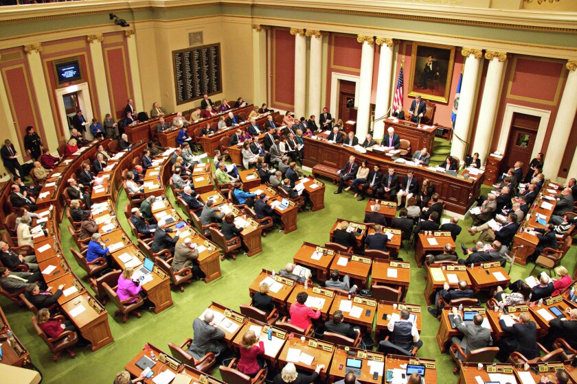 The Minnesota House chamber is packed with state representatives and senators Wednesday night, Feb. 22, 2017, gathered to elect University of Minnesota regents. Don Davis / Forum News Service