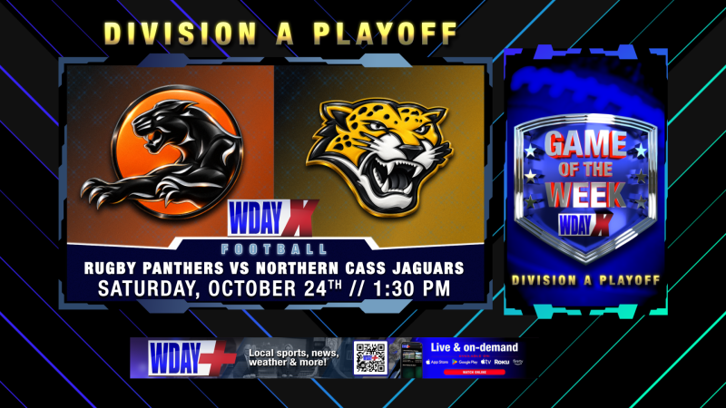 Rugby Panthers, Northern Cass Jaguars Playoff Game Scheduled for Broadcast