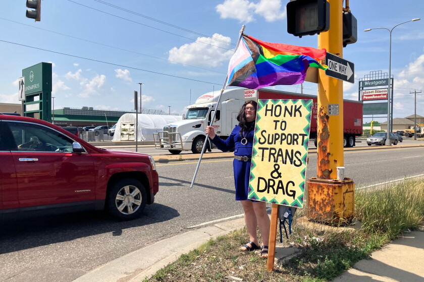 Drag Sign In 'Honk to support trans & drag' sign creator tells their story - St ...