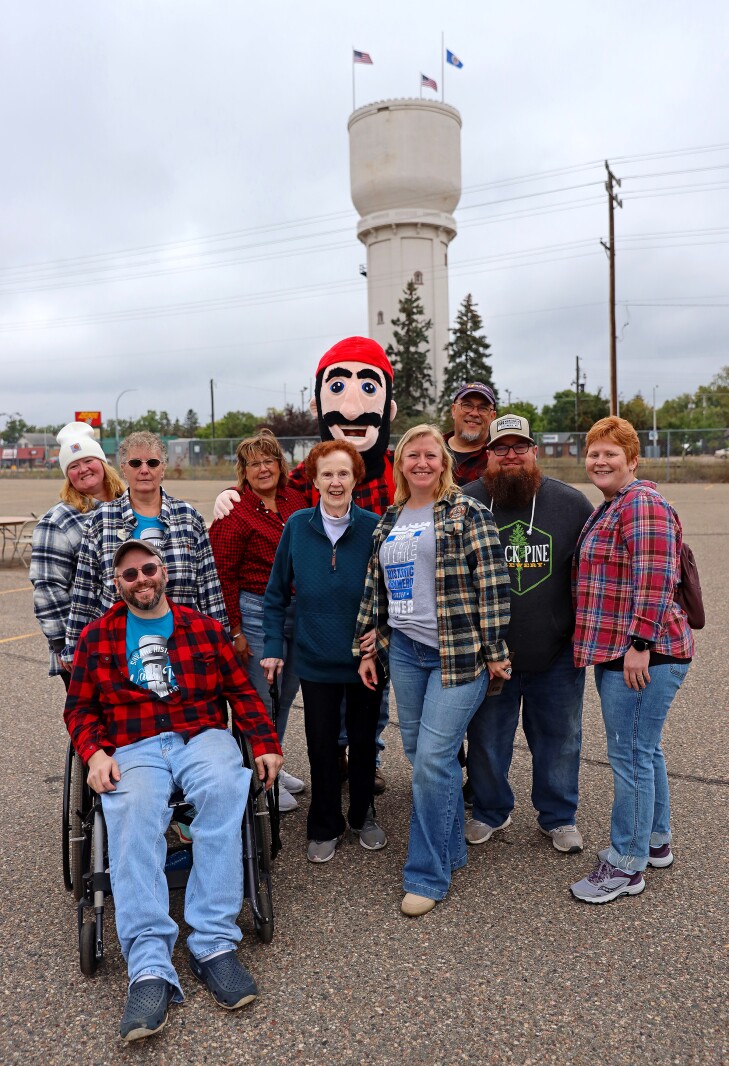 People gather downtown Saturday, Sept. 24, 2022, during the second annual Paul Bunyan Flapjack Festival in Brainerd.