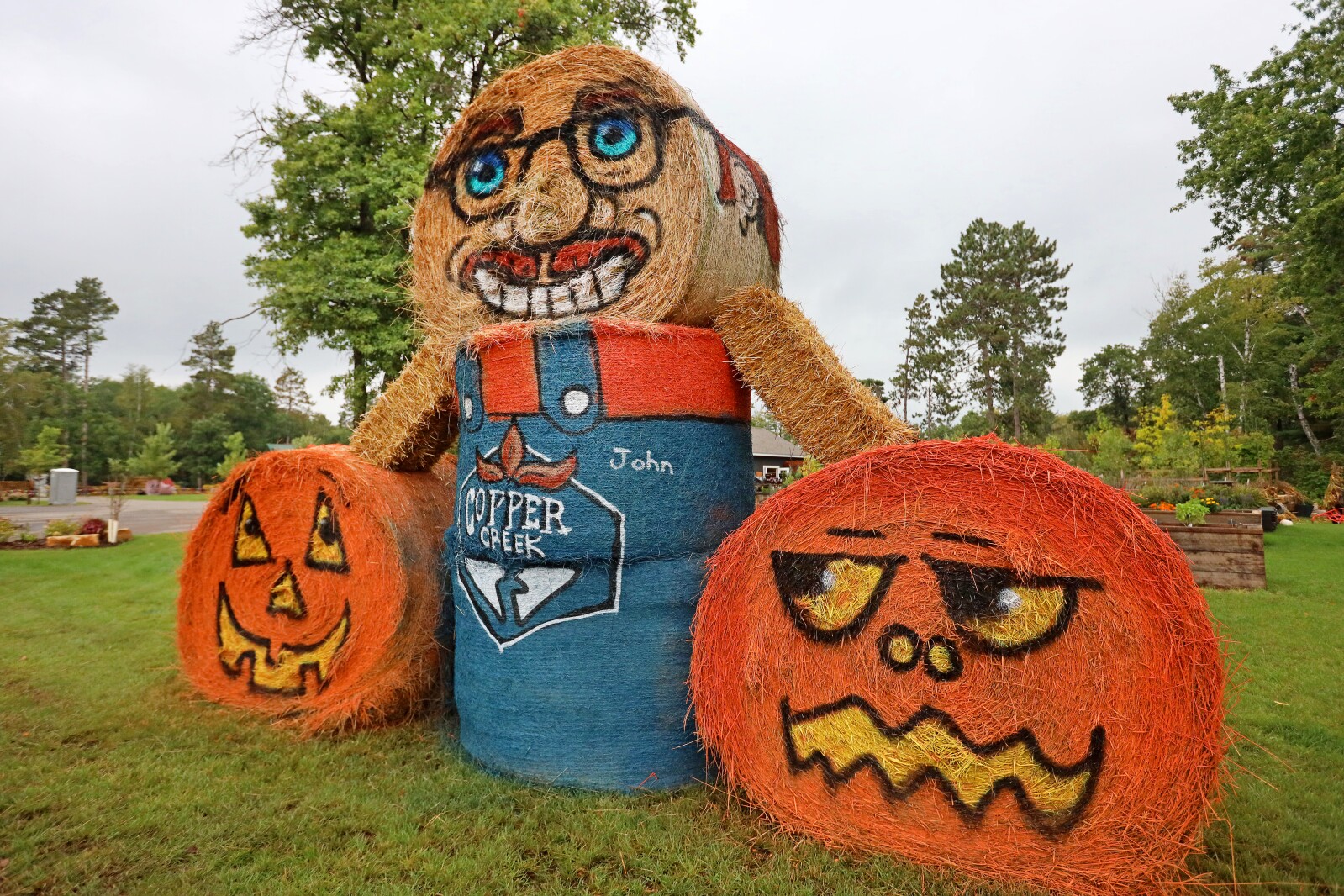 Hay bale art