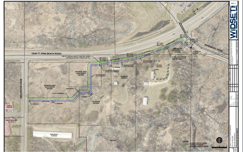 Map showing the streets and property in question