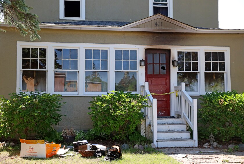 A home on North Eighth Street fire damaged.
