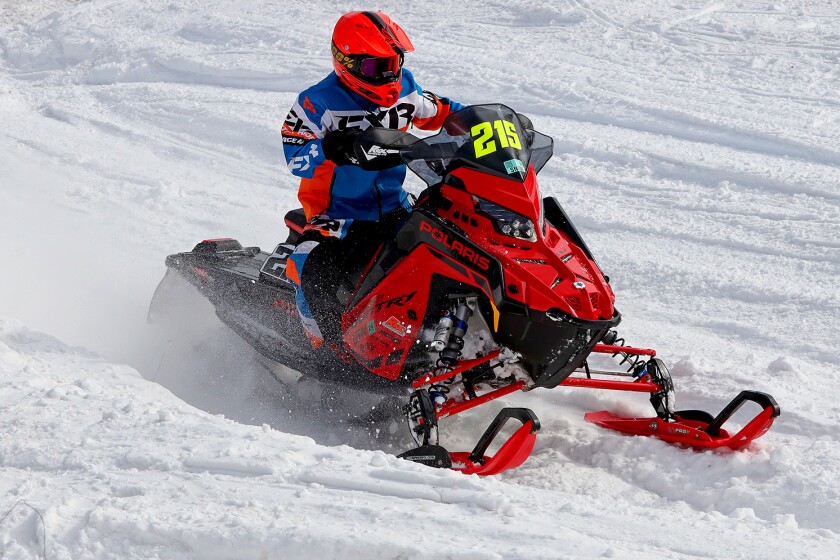 Snowmobile racing.