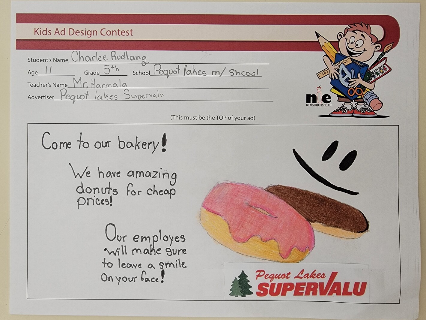 Pequot Lakes Middle School - Mr. Harmala's 5th Grade Class