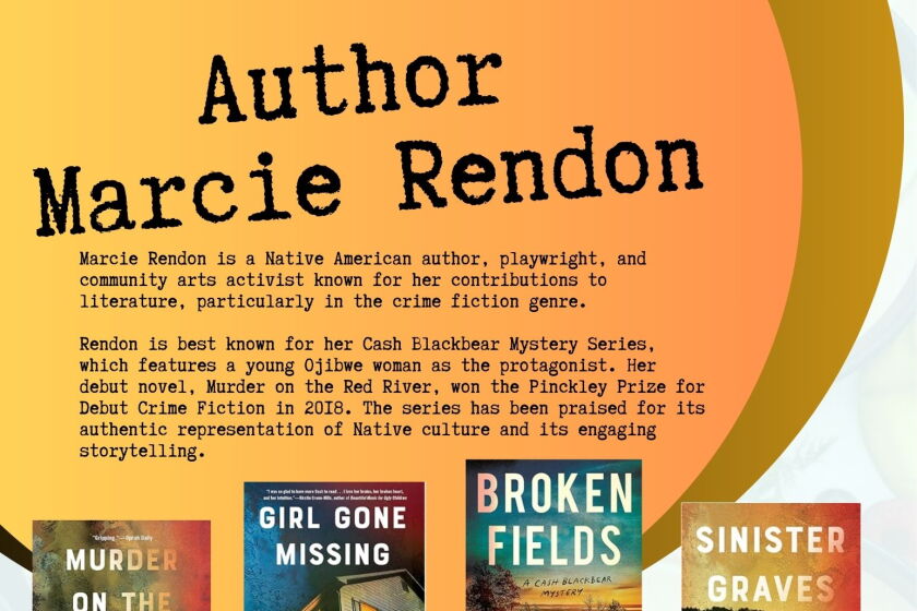Marci R Rendon White Earth author of acclaimed Cash Blackbear mysteries to be in ...
