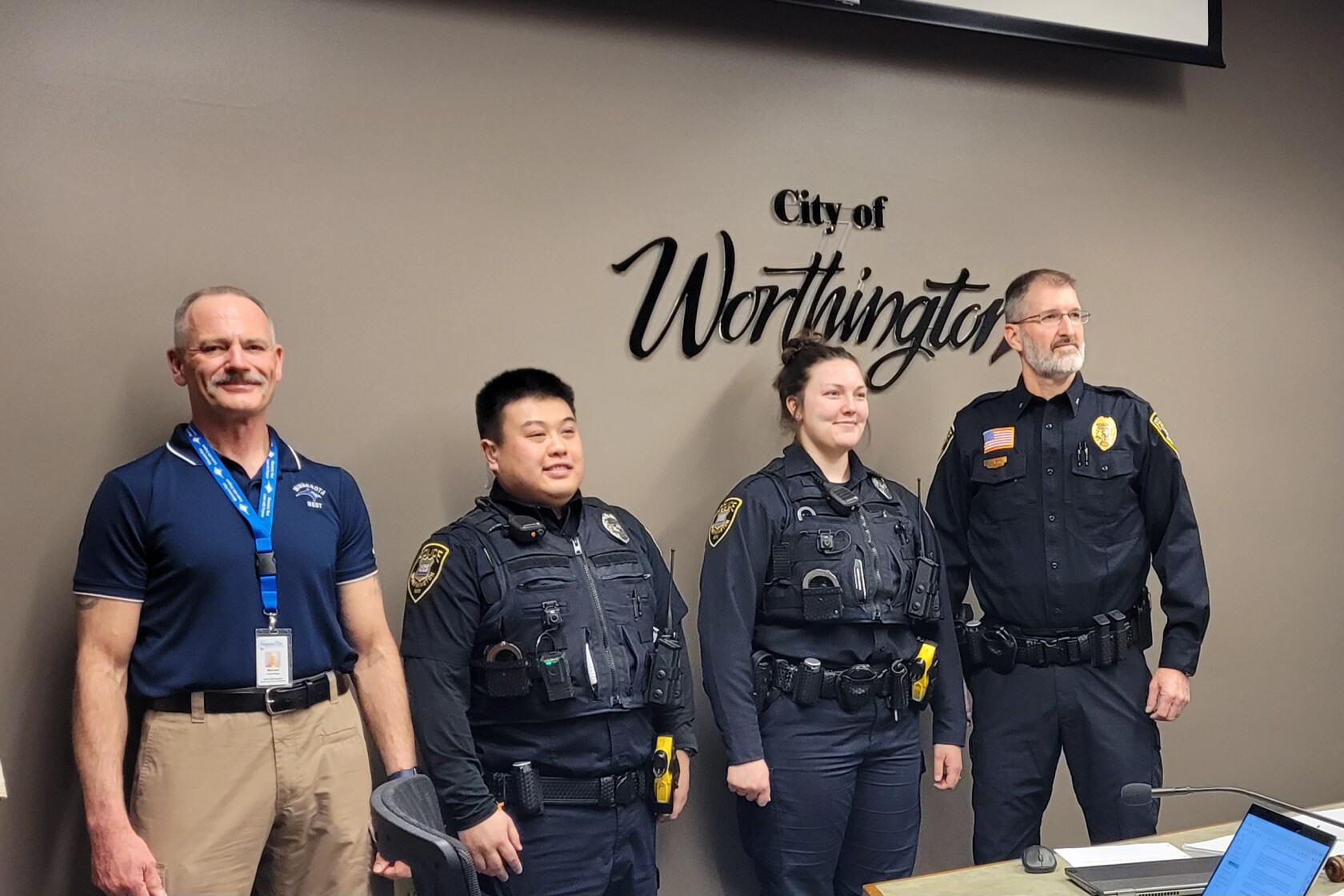 Worthington City Council new police officers The Globe