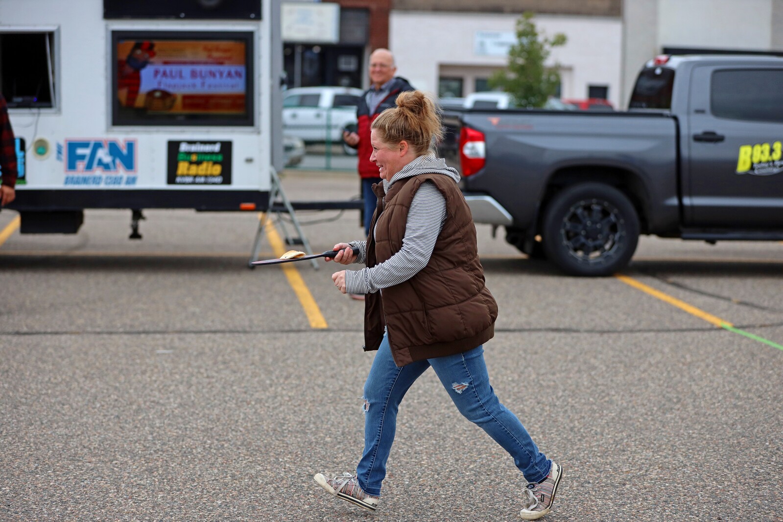 People gather downtown Saturday, Sept. 24, 2022, during the second annual Paul Bunyan Flapjack Festival in Brainerd.