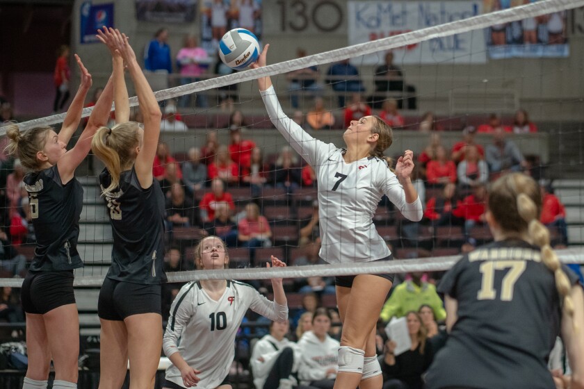 Cannon Falls vs. Caledonia Volleyball Section 1AA Section Champi