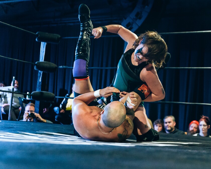 Professional wrestlers in the ring