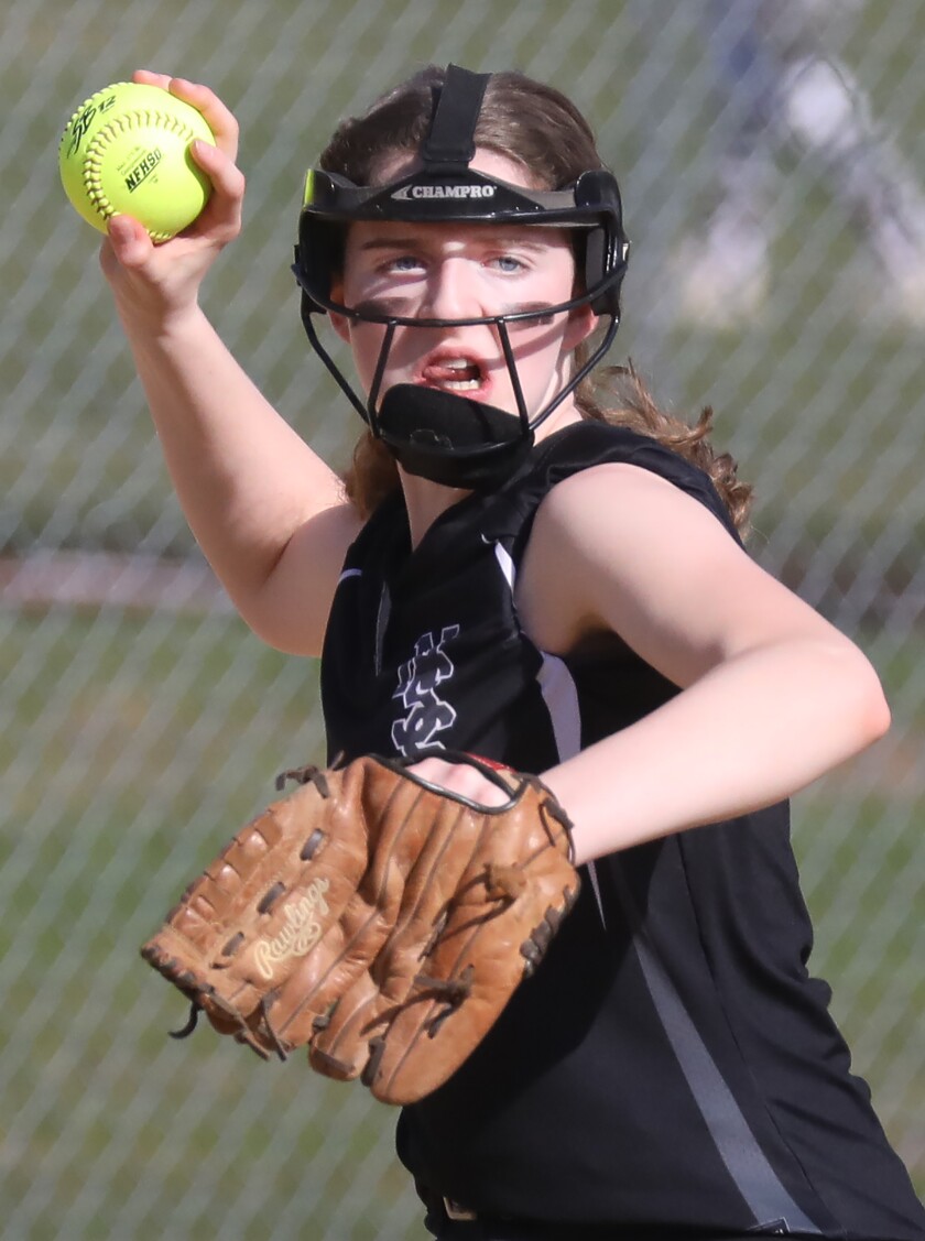 Northwood/Solon Springs’ Bailey Monson (3) fires a ball to first base