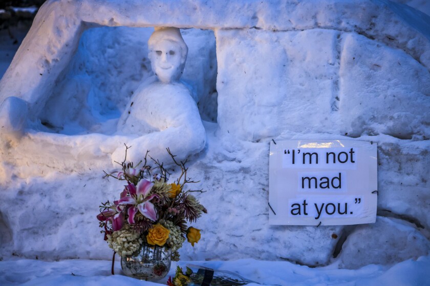 Duluth snow artist pays tribute to Renee Good - Duluth News Tribune ...