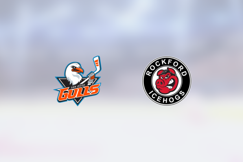 Rockford Icehogs win against San Diego Gulls in overtime The Rink
