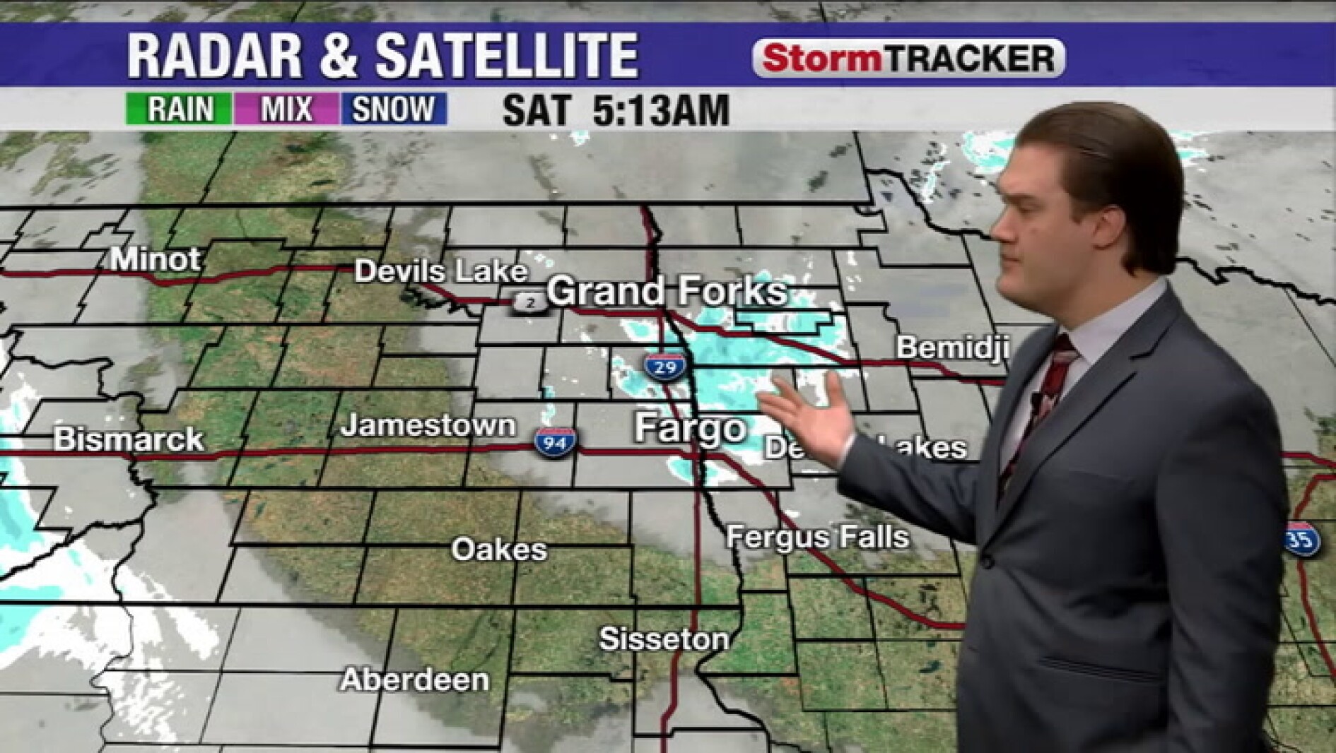 Flurries and light snow across western North Dakota today