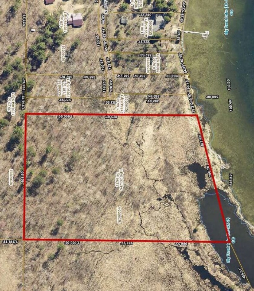 An aerial overview shows the area proposed for development on Big Trout Lake