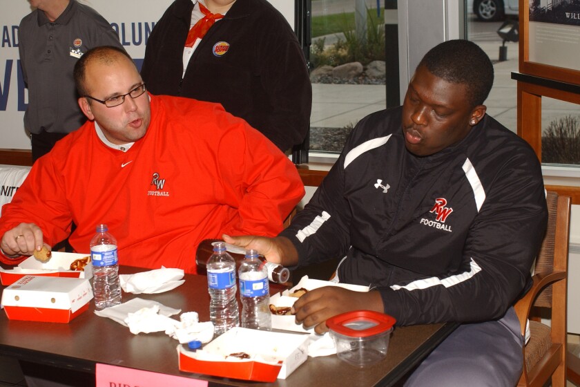 Chicken Nugget Eating Contest Held at Bremer Bank