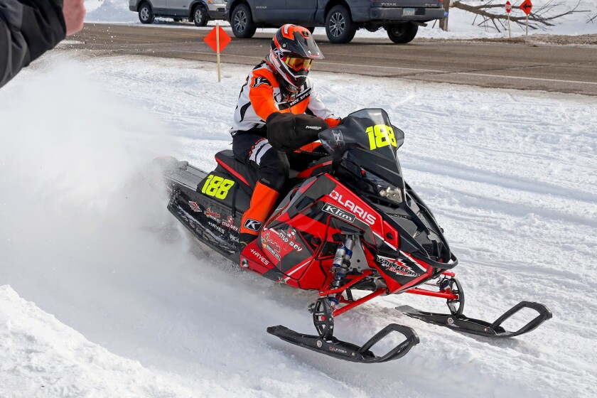 Snowmobile racing.