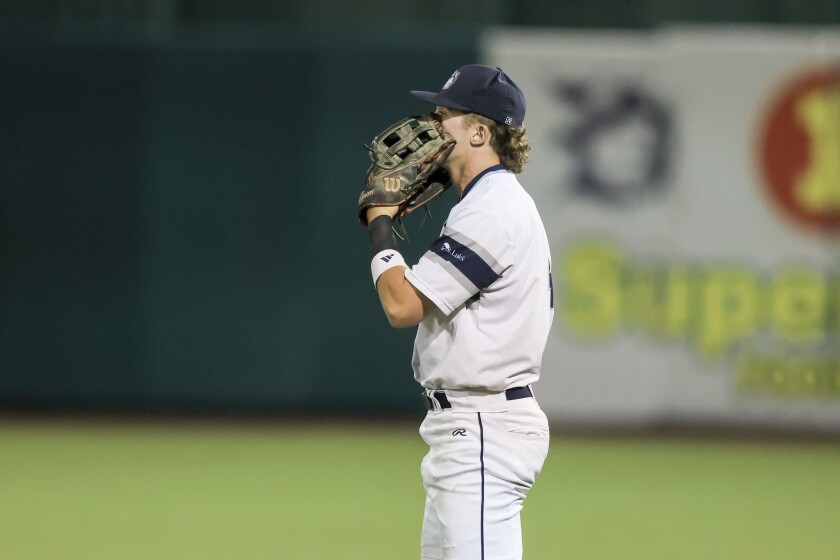 college men play baseball