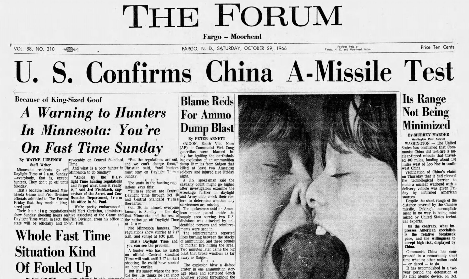 Today in History: Protesters look on as North Dakota Minuteman missile test fails