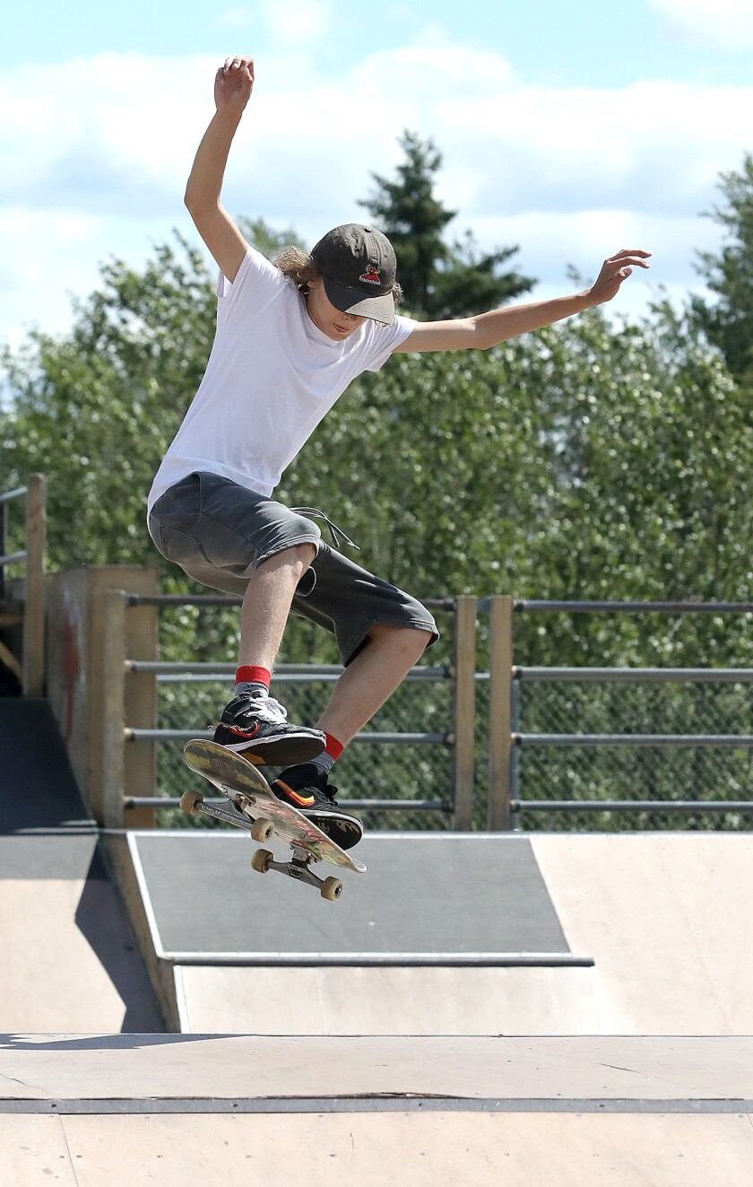 Jack Banks soars off a ramp