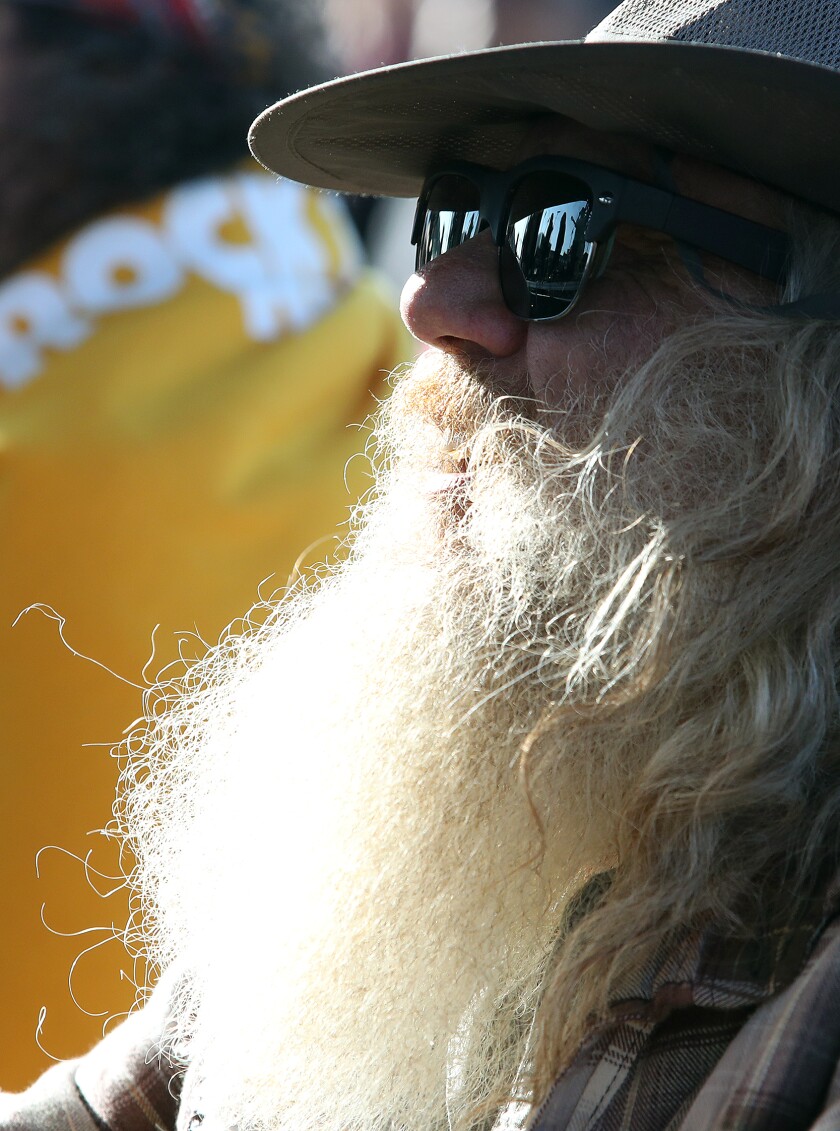 The crowd sings along with Keith Secola at the Water is Life Festival