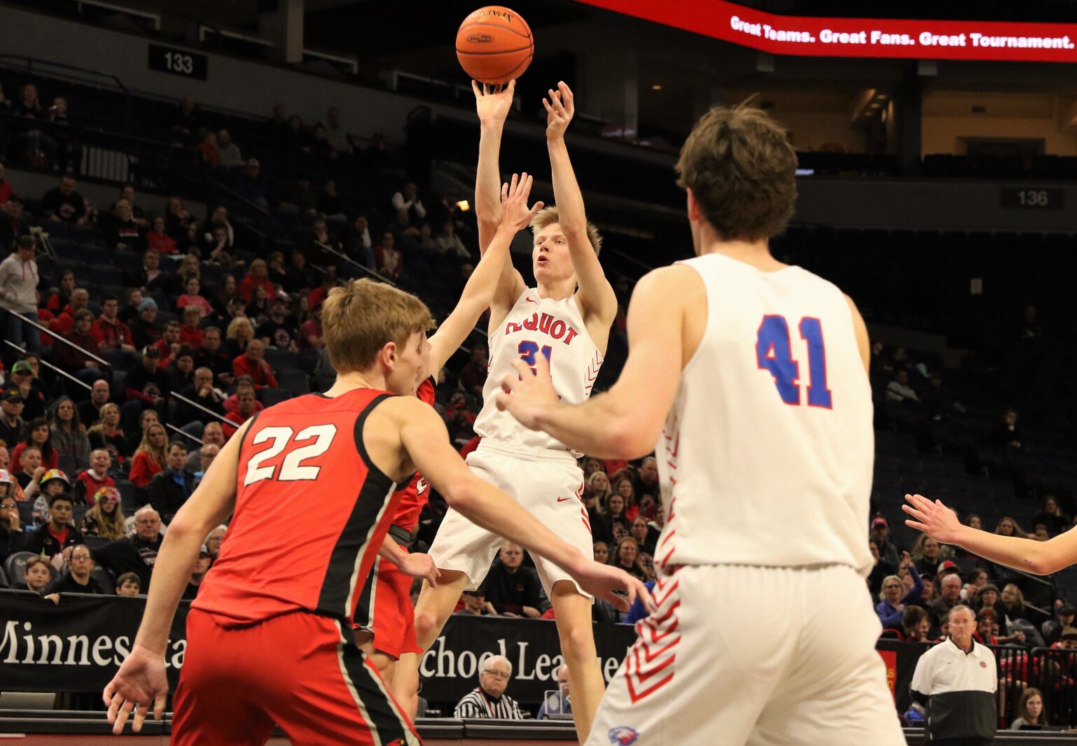 Pequot Lakes vs Annandale Class 2A State Quarterfinals Tuesday, March 22, 2022, at Target Center.