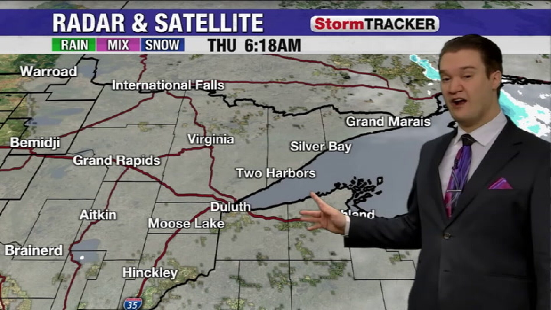 Light snow moves out, and warming above freezing by the afternoon