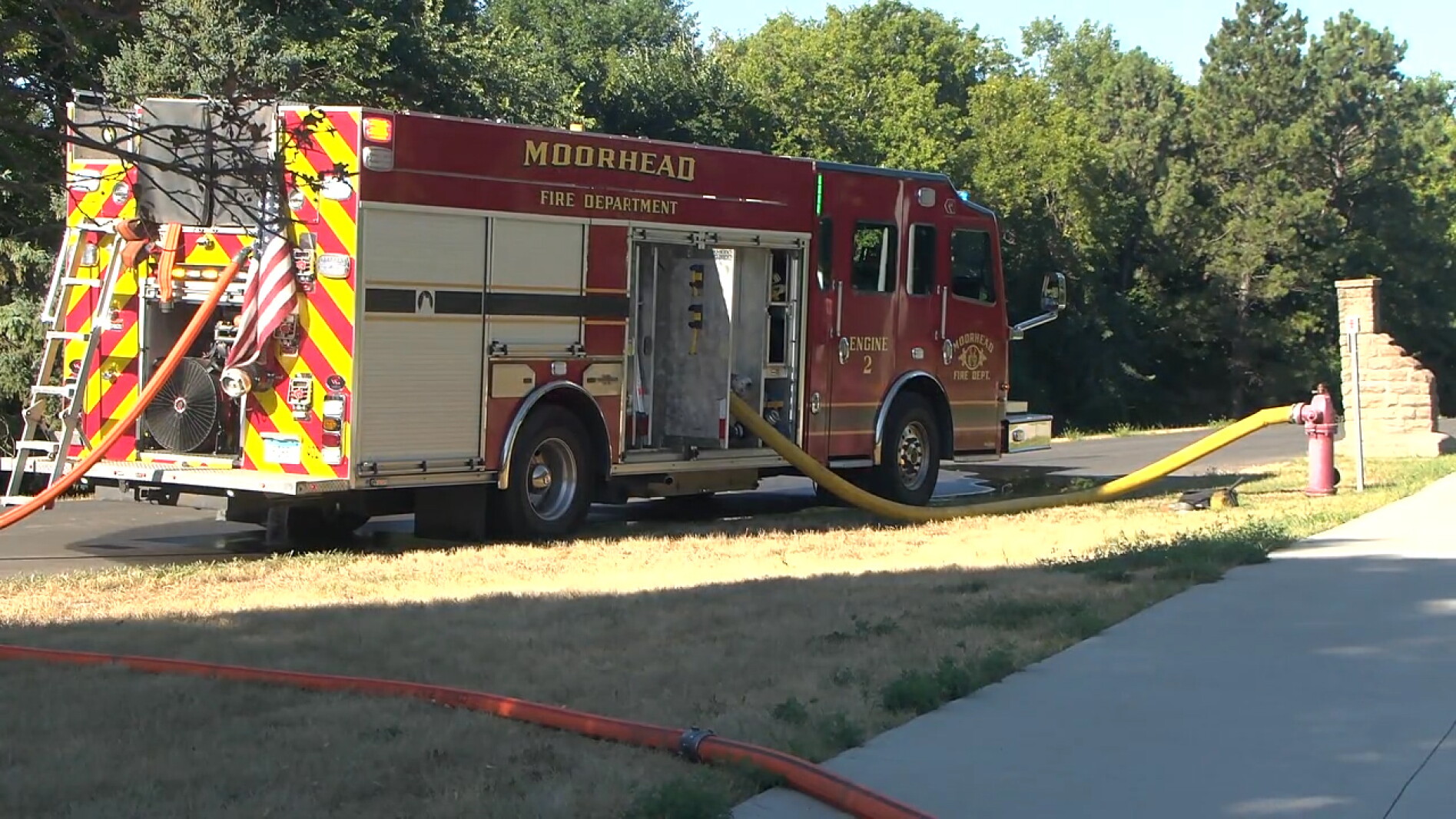 Campfire sparks brush fire at Moorhead park