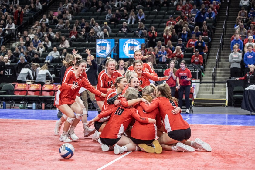 Cannon Falls, Pequot Lakes Class AA Championship volleyball
